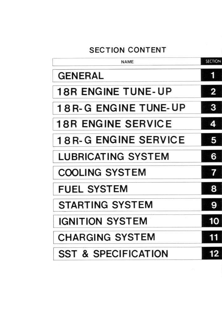 Toyota Service Manual - 18R Engine - Page 00-05 (100dpi) - Retro JDM